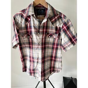 Bruno New York Button Up Shirt Size Small-Short Sleeve Button Western Plaid